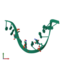 PDB entry 4qkk coloured by chain, front view.