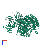 Aminopeptidase N in PDB entry 4qme, assembly 1, top view.