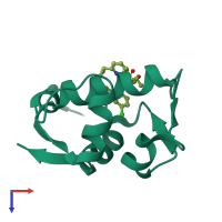 PDB entry 4qo4 coloured by chain, top view.