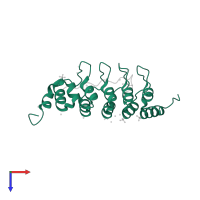 Ankyrin repeat family A protein 2 in PDB entry 4qqi, assembly 1, top view.