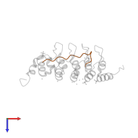 DNA-binding protein RFX7 in PDB entry 4qqi, assembly 1, top view.