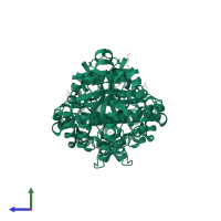 Gamma-resorcylate decarboxylase in PDB entry 4qro, assembly 4, side view.