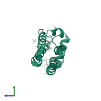 ATPase family AAA domain-containing protein 2 in PDB entry 4qsr, assembly 1, side view.