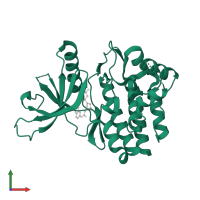 Tyrosine-protein kinase JAK3 in PDB entry 4qt1, assembly 1, front view.