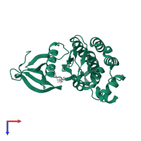 Tyrosine-protein kinase JAK3 in PDB entry 4qt1, assembly 1, top view.