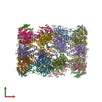 PDB entry 4qw6 coloured by chain, front view.