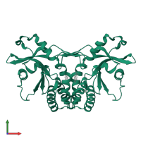 Stimulator of interferon genes protein in PDB entry 4qxo, assembly 1, front view.