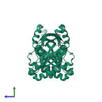 Stimulator of interferon genes protein in PDB entry 4qxo, assembly 1, side view.