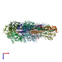 PDB entry 4qy2 coloured by chain, top view.