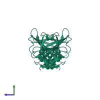 Glycodelin in PDB entry 4r0b, assembly 1, side view.