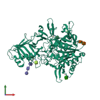 PDB entry 4r12 coloured by chain, front view.