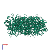 Uridine phosphorylase in PDB entry 4r2w, assembly 1, top view.