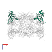 Proteasome subunit alpha type-6 in PDB entry 4r3o, assembly 1, top view.