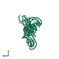 PDB entry 4r4v coloured by chain, side view.