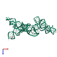 PDB entry 4r4v coloured by chain, top view.