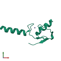 PDB entry 4r7e coloured by chain, front view.