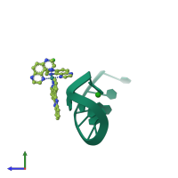 PDB entry 4r8j coloured by chain, side view.