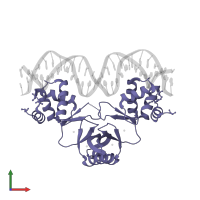 Ferric uptake regulation protein in PDB entry 4rb2, assembly 1, front view.