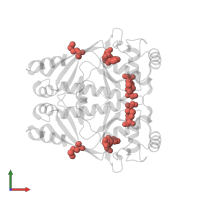 Modified residue MSE in PDB entry 4rfa, assembly 1, front view.