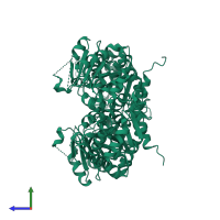 Erythromycin biosynthesis protein CIII-like central domain-containing protein in PDB entry 4rie, assembly 1, side view.