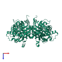Erythromycin biosynthesis protein CIII-like central domain-containing protein in PDB entry 4rie, assembly 1, top view.