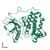 Epidermal growth factor receptor in PDB entry 4rj4, assembly 1, front view.