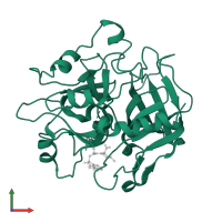 Thrombin heavy chain in PDB entry 4rn6, assembly 1, front view.
