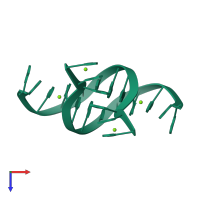 Homo dimeric assembly 1 of PDB entry 4rnk coloured by chemically distinct molecules, top view.