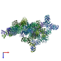 PDB entry 4ro0 coloured by chain, top view.