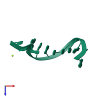 PDB entry 4ro7 coloured by chain, top view.