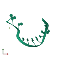 PDB entry 4ro8 coloured by chain, front view.