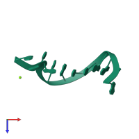 PDB entry 4rp2 coloured by chain, top view.