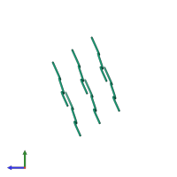 Cellular tumor antigen p53 in PDB entry 4rp6, assembly 1, side view.