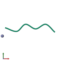 PDB entry 4rp7 coloured by chain, front view.