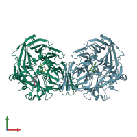 PDB entry 4rse coloured by chain, front view.