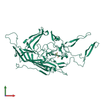 PDB entry 4rso coloured by chain, front view.