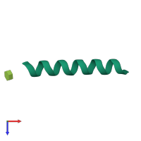 PDB entry 4rwc coloured by chain, top view.