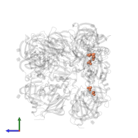 DIMETHYL SULFOXIDE in PDB entry 4ryg, assembly 3, side view.