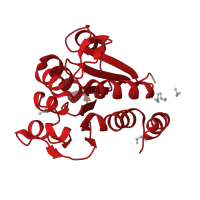 The deposited structure of PDB entry 4s0z contains 1 copy of CATH domain 3.40.50.880 (Rossmann fold) in Parkinson disease protein 7. Showing 1 copy in chain A.