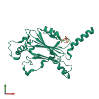 PDB entry 4s1k coloured by chain, front view.