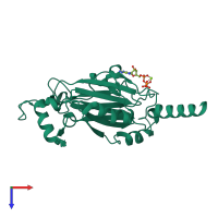 PDB entry 4s1k coloured by chain, top view.