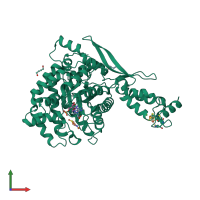 PDB entry 4s27 coloured by chain, front view.