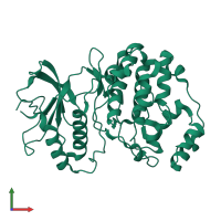 PDB entry 4s2z coloured by chain, front view.