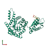 PDB entry 4s3b coloured by chain, front view.