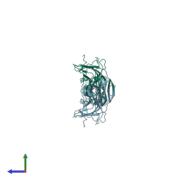 PDB entry 4s3l coloured by chain, side view.