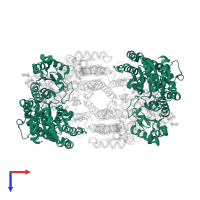 Nitrogenase molybdenum-iron protein alpha chain in PDB entry 4tkv, assembly 1, top view.
