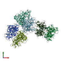 PDB entry 4tlv coloured by chain, front view.