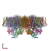 PDB entry 4tnj coloured by chain, front view.
