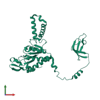 PDB entry 4toi coloured by chain, front view.