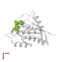 GUANOSINE-5'-DIPHOSPHATE in PDB entry 4tq9, assembly 1, top view.